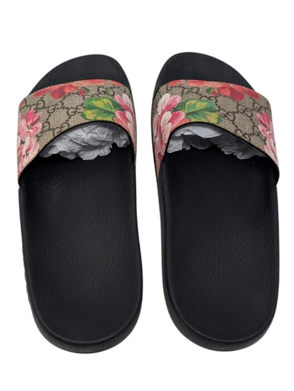 Gucci GG Web Supreme Bloom Floral Slide Sandals Size EU 38 - Picture 5 of 15